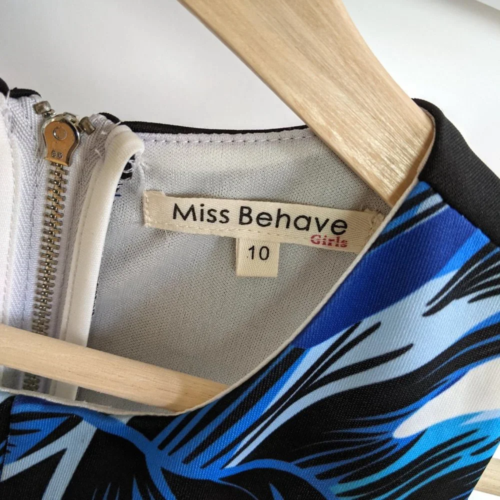 Miss Behave Blue Flower Dress size:10